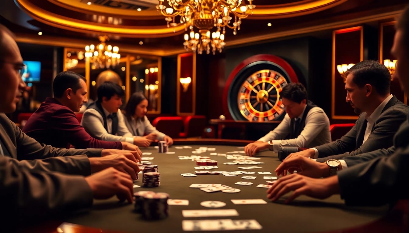 Experience excitement at https://9bet89.com/ with high-stakes poker gameplay featuring vibrant chips and cards.