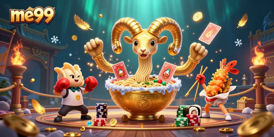 Play exciting casino games at me99 with vibrant characters and dynamic scenes.