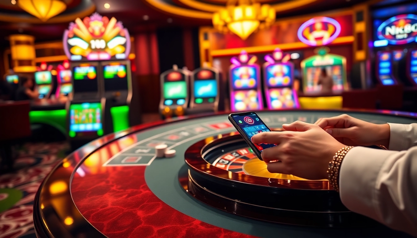 Experience the thrill of winning with the nk88 app at a luxurious casino table.