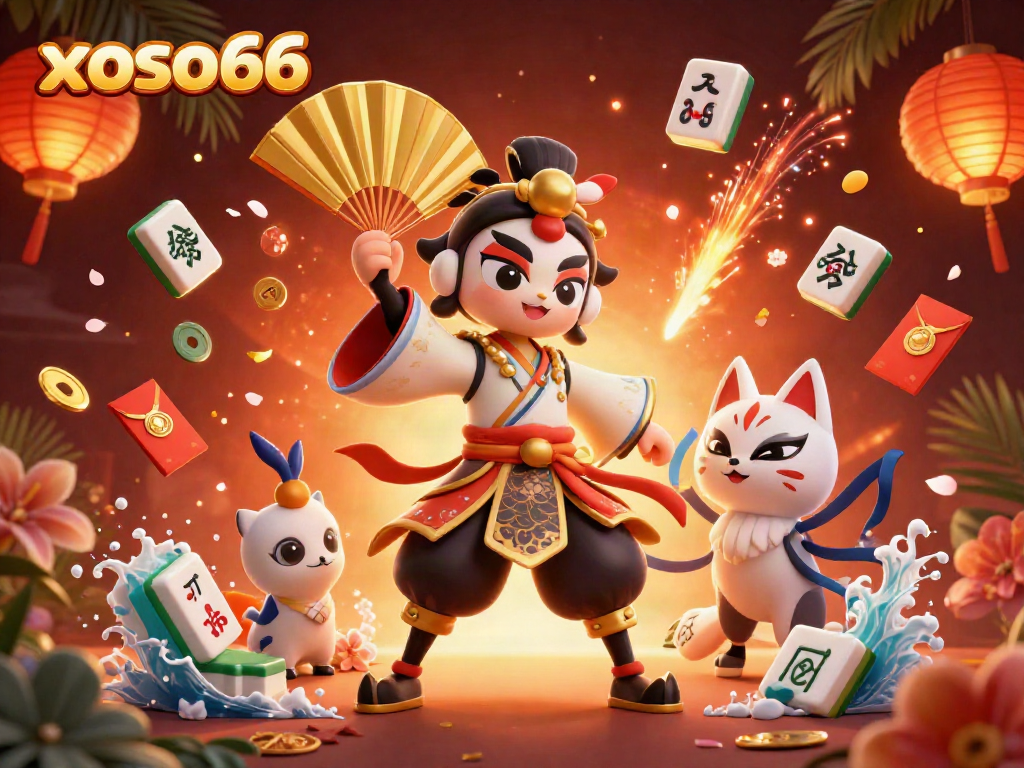 Engage with xoso66's vibrant lottery and gaming atmosphere featuring rich characters and dynamic elements.