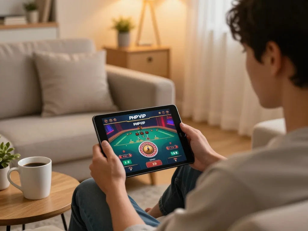 Experience online gaming with live dealers at https://phpvip9.com.ph/ in a cozy home setting.
