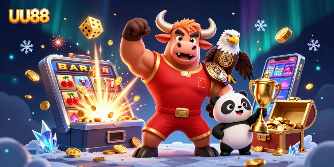 Experience thrilling wins at UU88 with an exciting 3D casino scene featuring vibrant characters and immersive game elements.