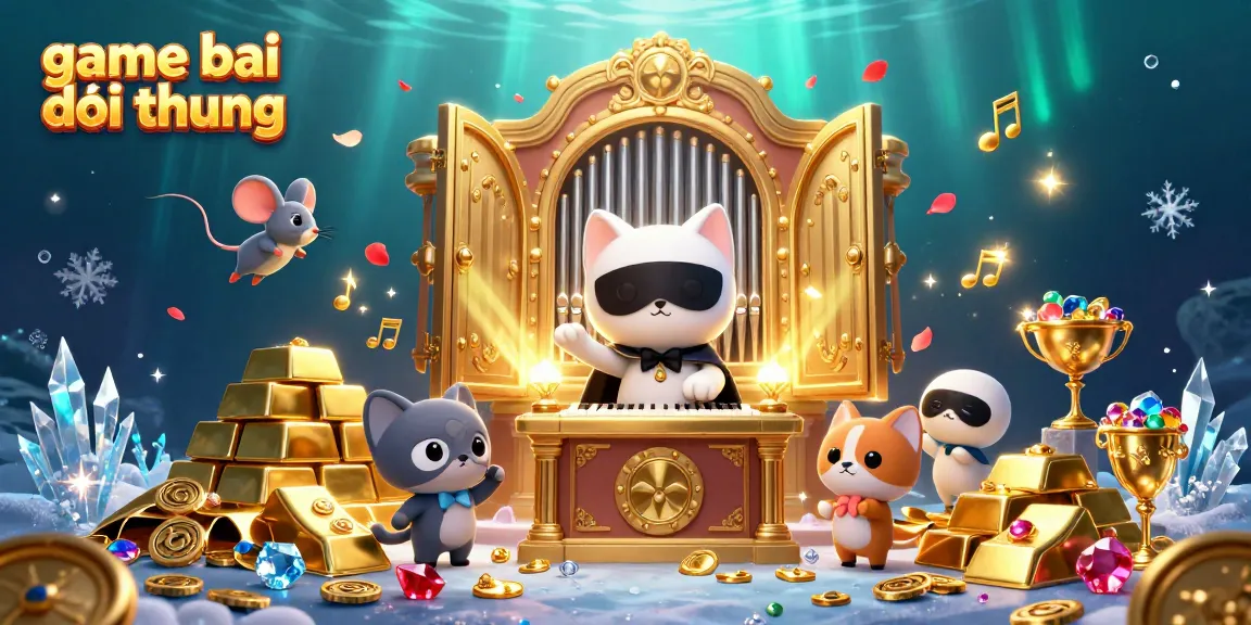 Play game bai doi thuong with animated characters in a lively casino setting, showcasing wealth and excitement.