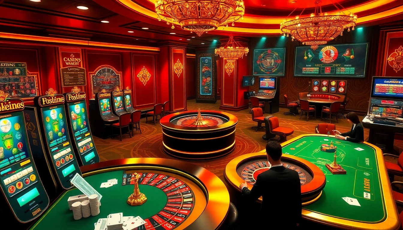 Experience the thrill of online gambling with 68VIP's vibrant casino interface showcasing slot machines and roulette.