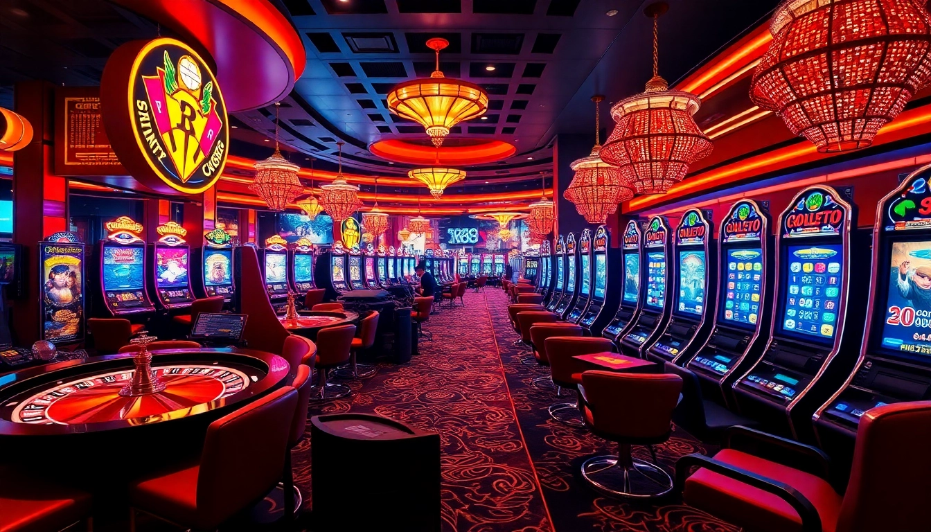 Engage excitement at RR88 with vibrant online gambling visuals showcasing roulette and slots.