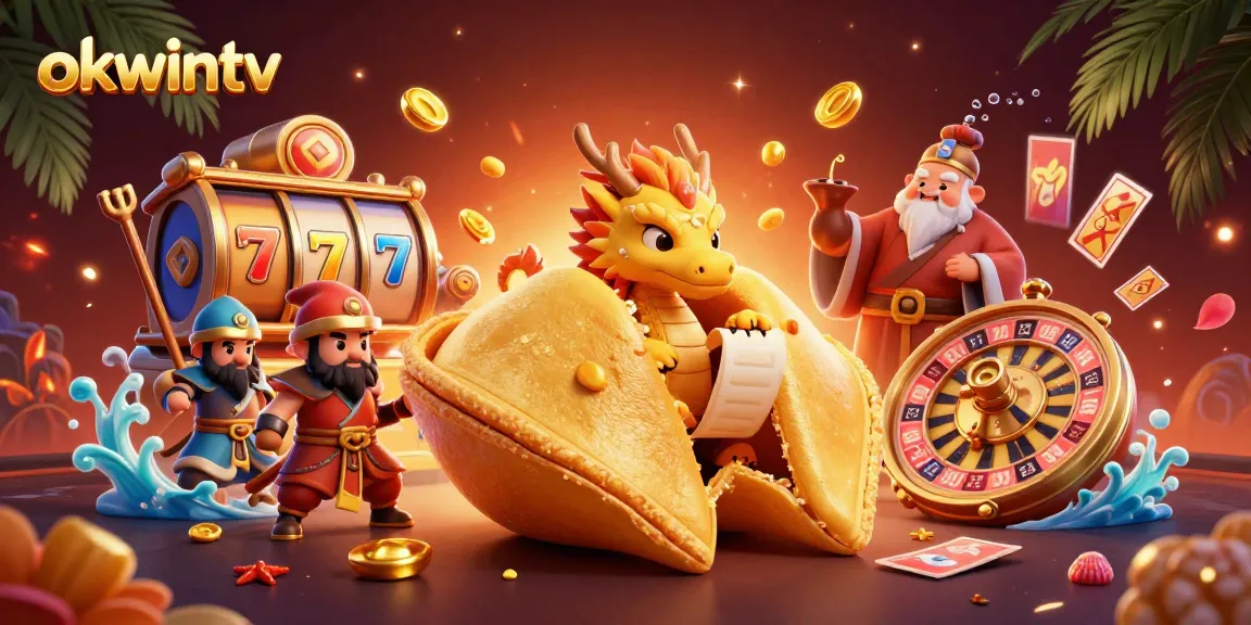 Experience thrilling gameplay with okwintv's vibrant casino scene featuring iconic slot reels and playful characters.