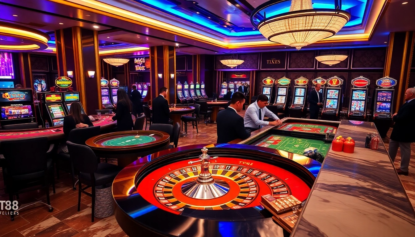 High-stakes players engaging with the TX88 roulette table in a luxurious casino environment.