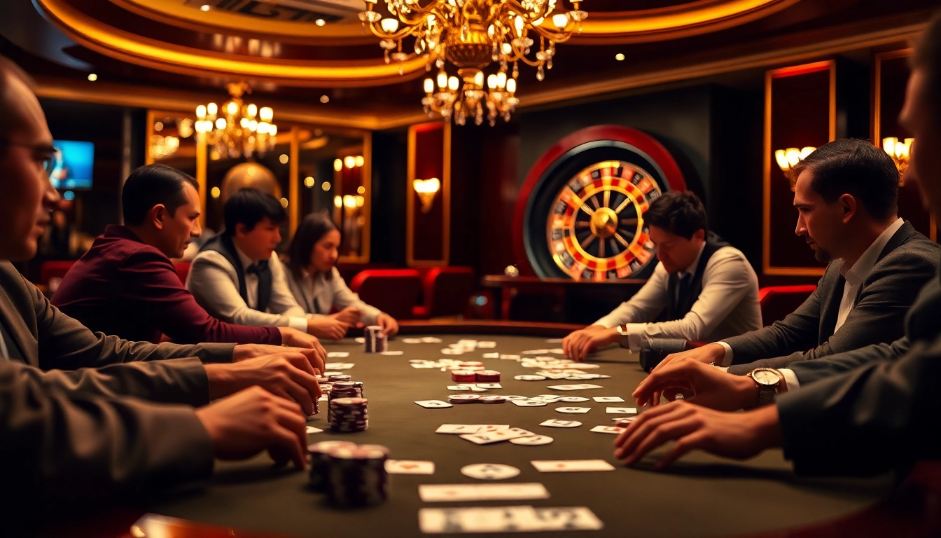 Experience excitement at https://9bet89.com/ with high-stakes poker gameplay featuring vibrant chips and cards.