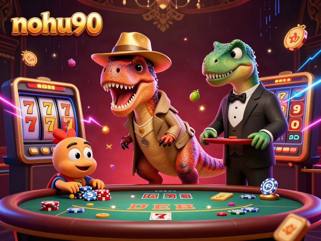 Experience thrilling gameplay at nohu90 with a velociraptor card counter creating an engaging casino atmosphere.