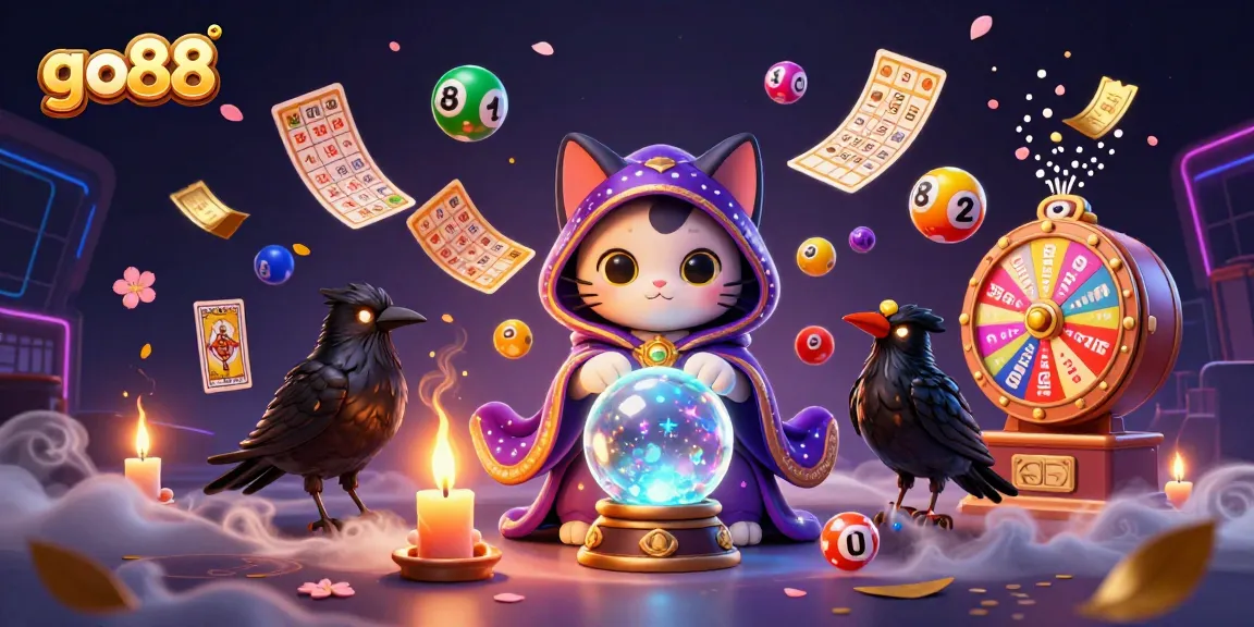 Experience captivating gaming at go88 with vibrant lottery elements and mystical characters.
