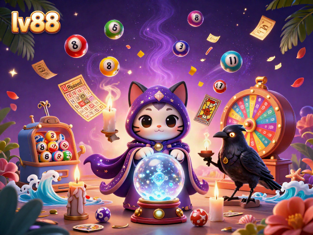 Engage with the thrilling lottery experience at lv88, featuring vibrant elements and fortune-telling charm.