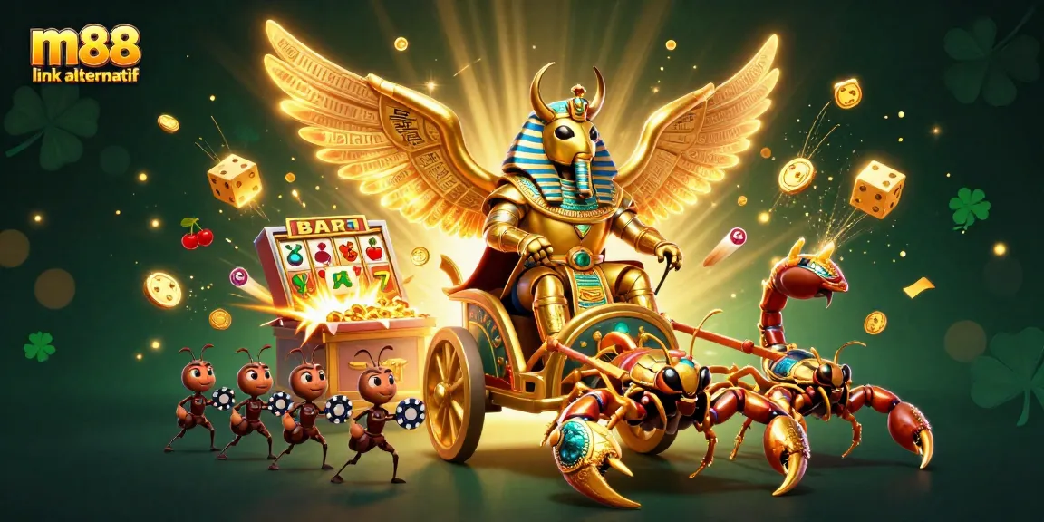 Experience the thrill of m88 link alternatif with this vibrant 3D casino scene full of action and excitement.