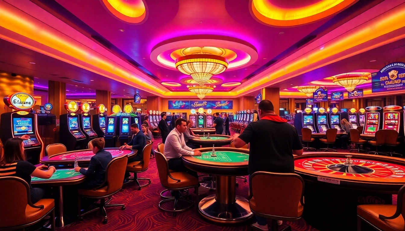 Exciting scene of 6623 casino with players enjoying dynamic games and vibrant atmosphere.