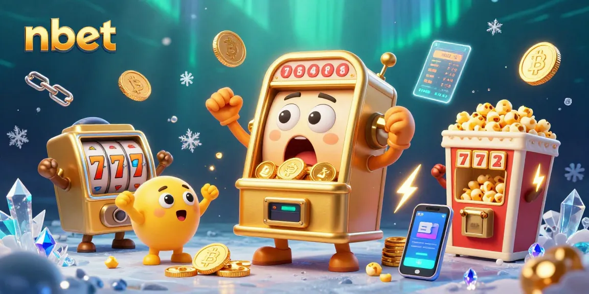 Experience nbet's exciting jackpot moment featuring a golden slot machine surprising itself with coins.
