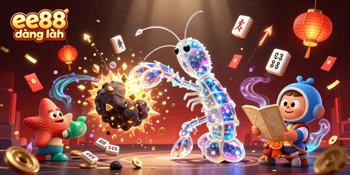 Engage with the thrilling ee88 đăng nhập experience, as the samurai shrimp bursts through an asteroid showering gems and coins.